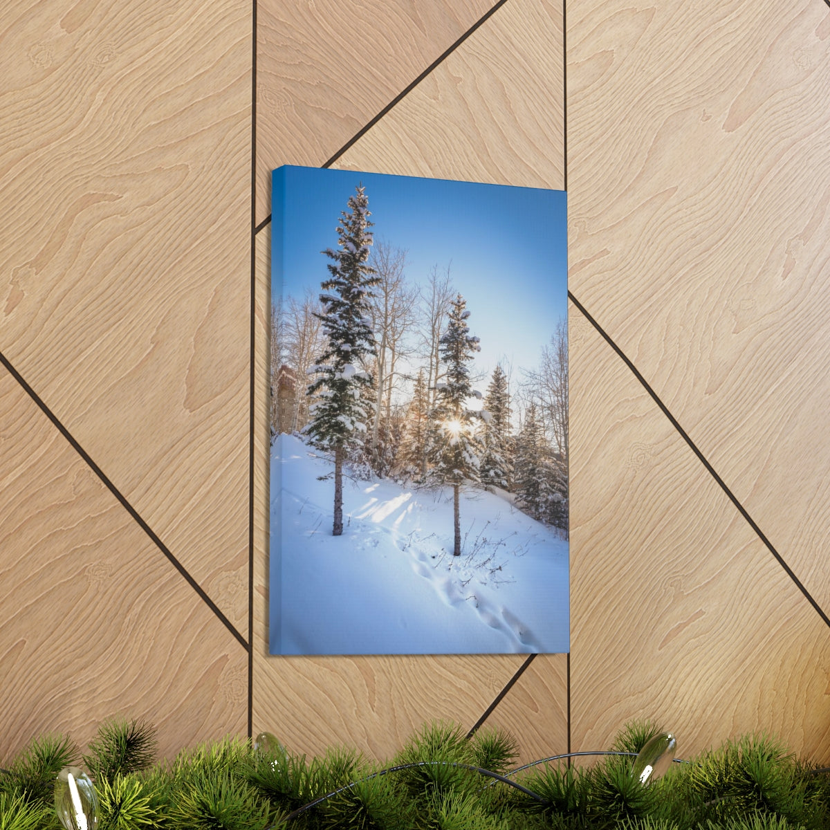 Colorado Sunburst In The Snow Canvas Gallery Wrap