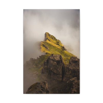 Swiss Peak Shrouded In Clouds Canvas Gallery Wraps