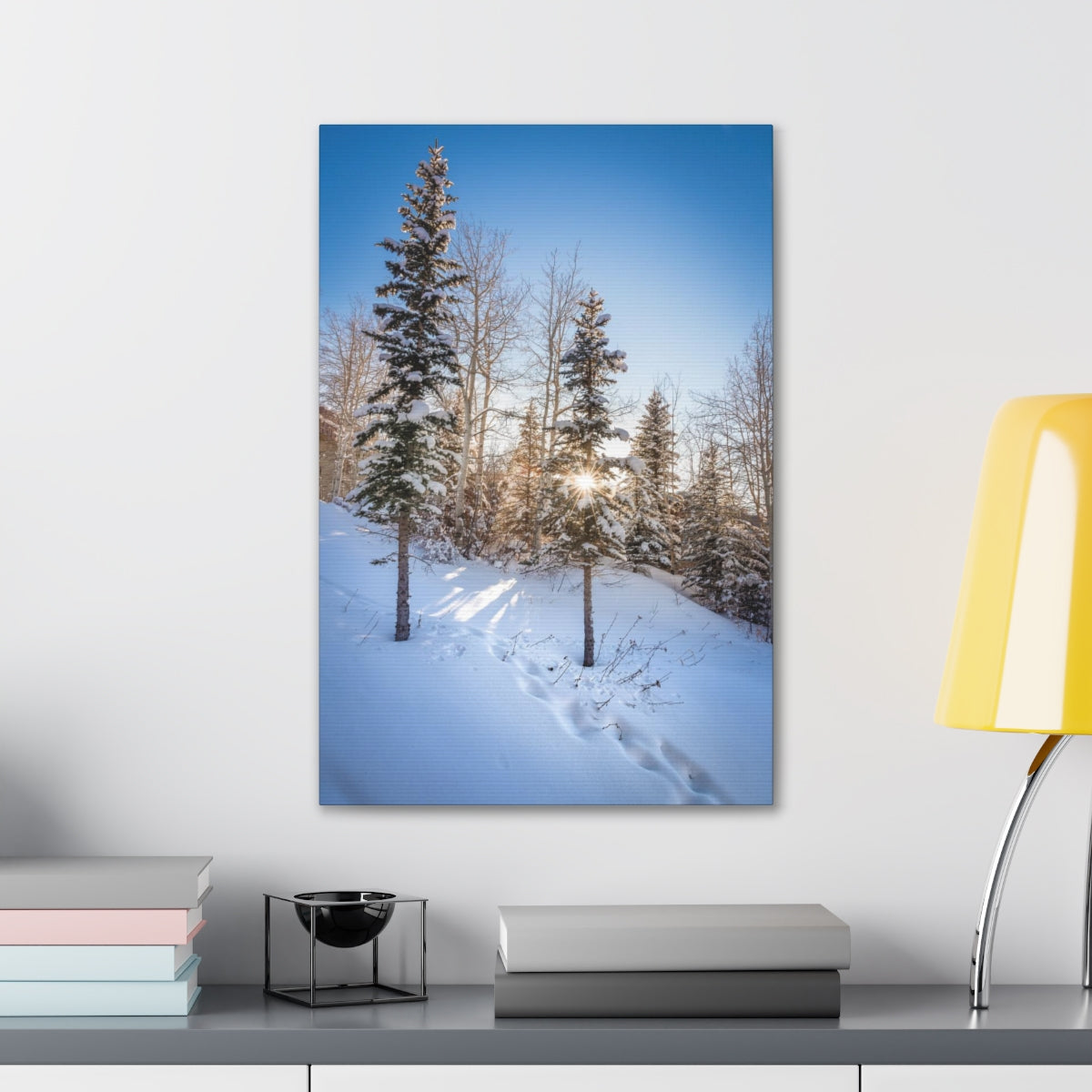 Colorado Sunburst In The Snow Canvas Gallery Wrap