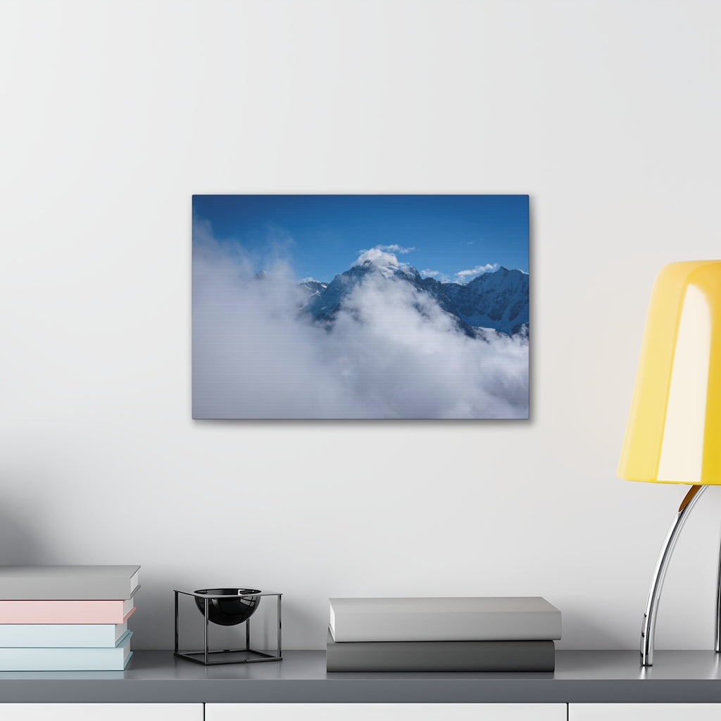 Clouds Above Schilthorn Mountain Canvas Gallery Wrap