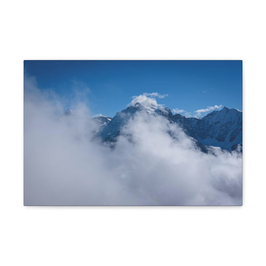 Clouds Above Schilthorn Mountain Canvas Gallery Wrap