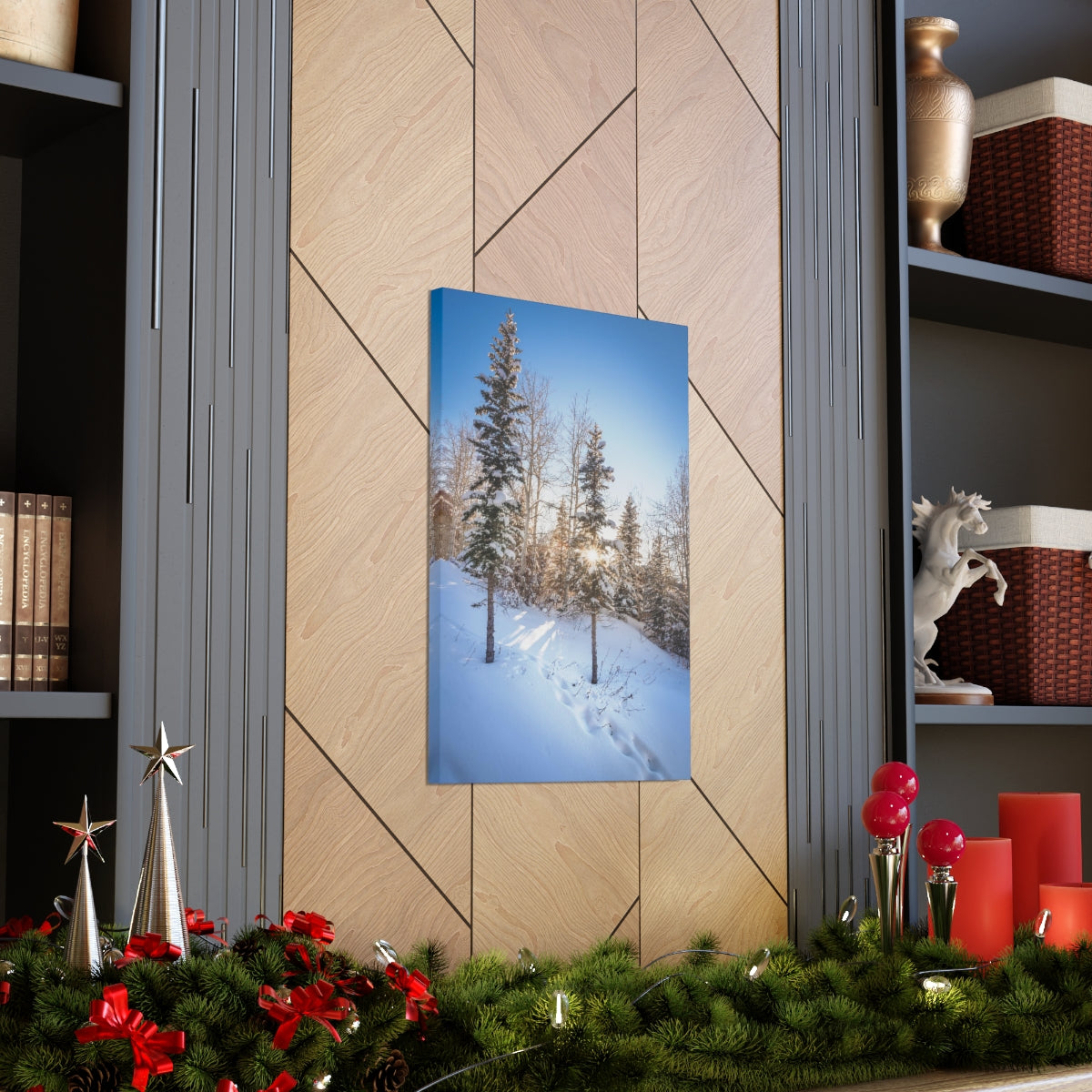 Colorado Sunburst In The Snow Canvas Gallery Wrap