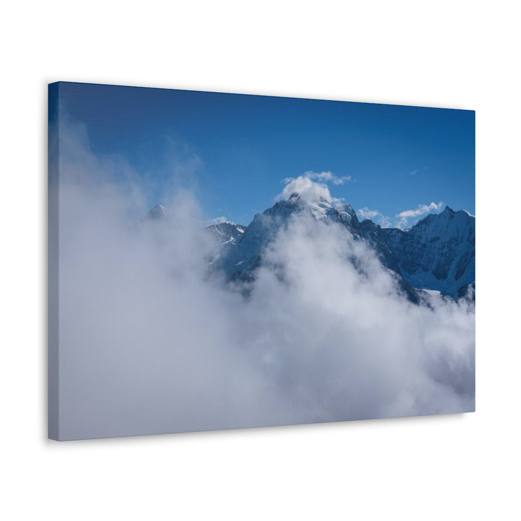 Clouds Above Schilthorn Mountain Canvas Gallery Wrap