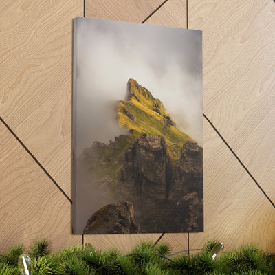 Swiss Peak Shrouded In Clouds Canvas Gallery Wraps