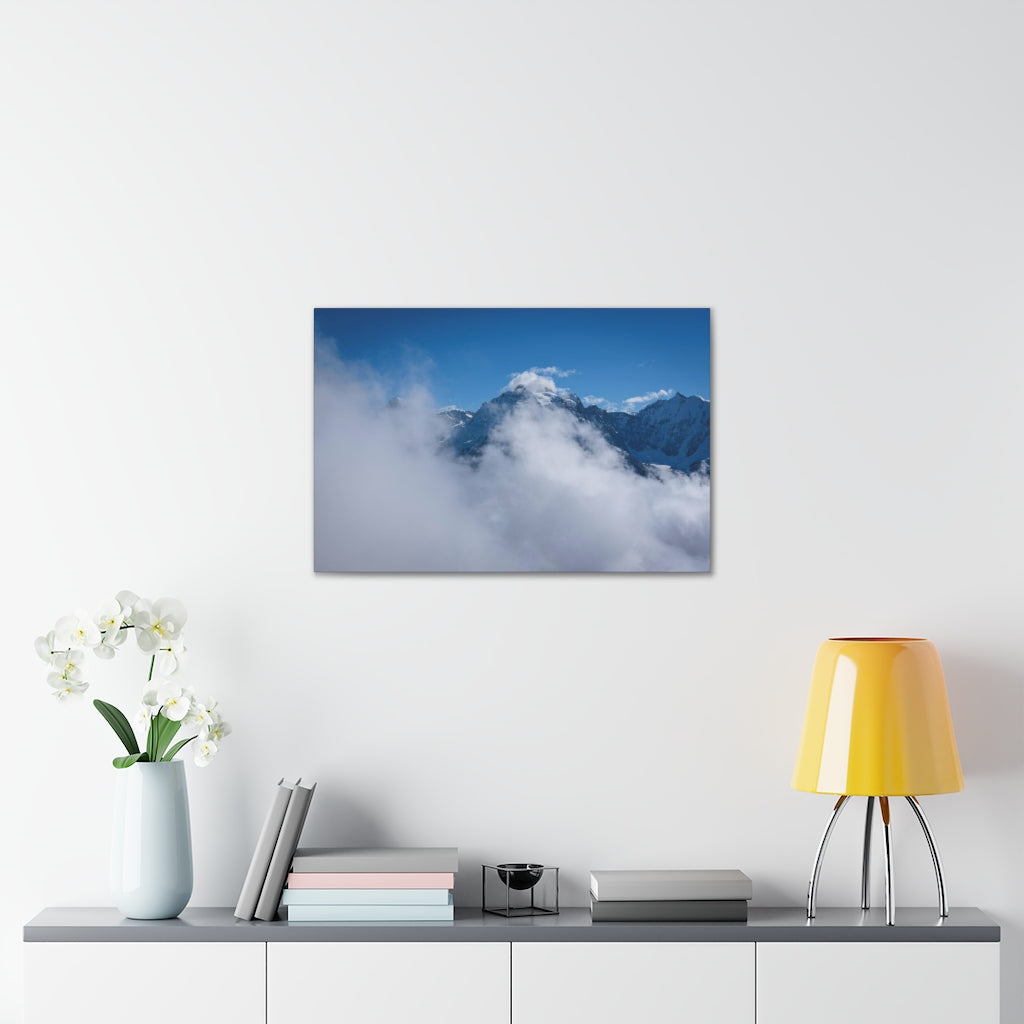 Clouds Above Schilthorn Mountain Canvas Gallery Wrap