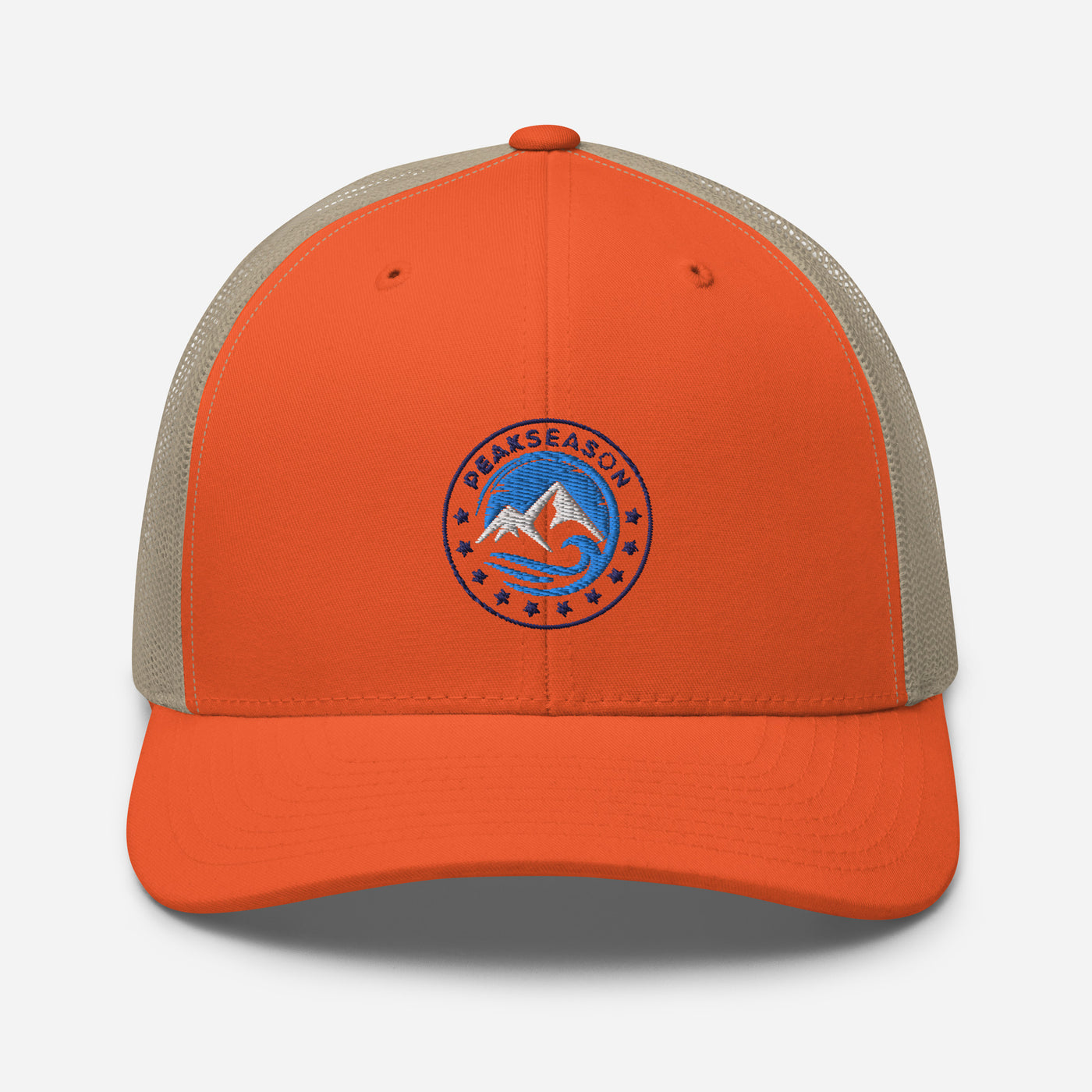 Orange Trucker Cap (PeakSeason Circle Logo)