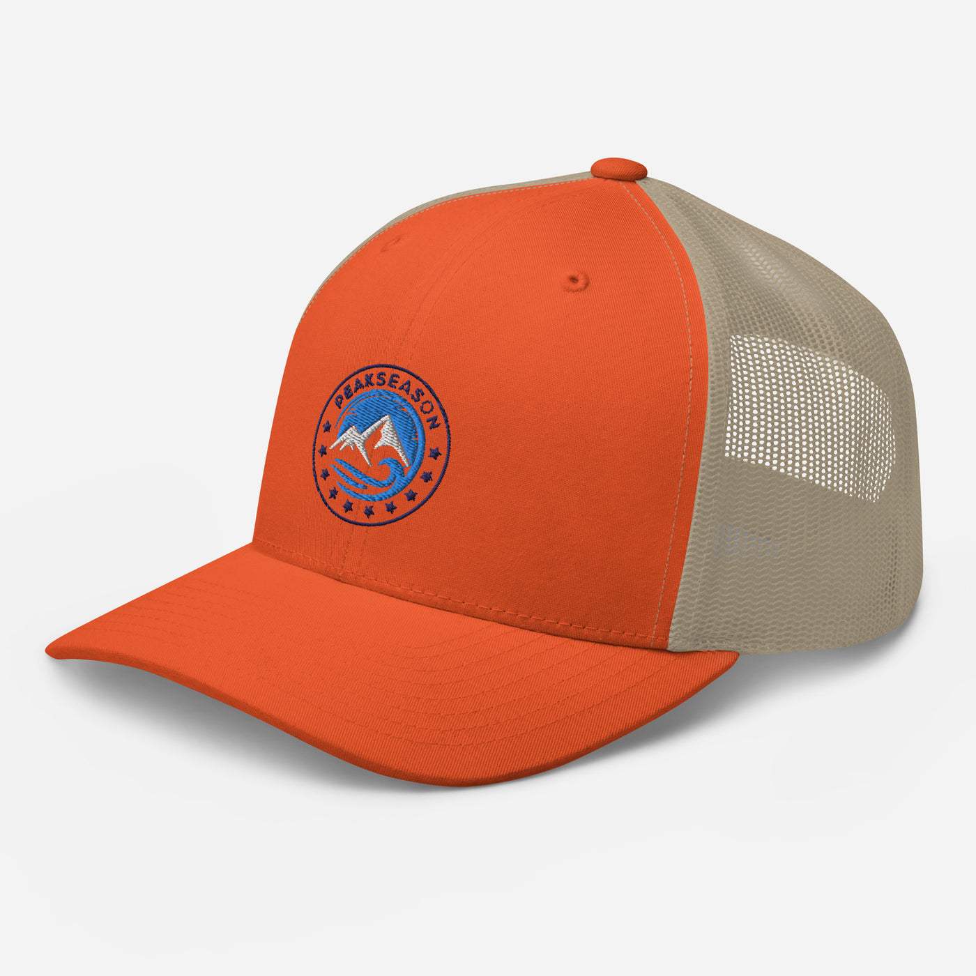 Orange Trucker Cap (PeakSeason Circle Logo)