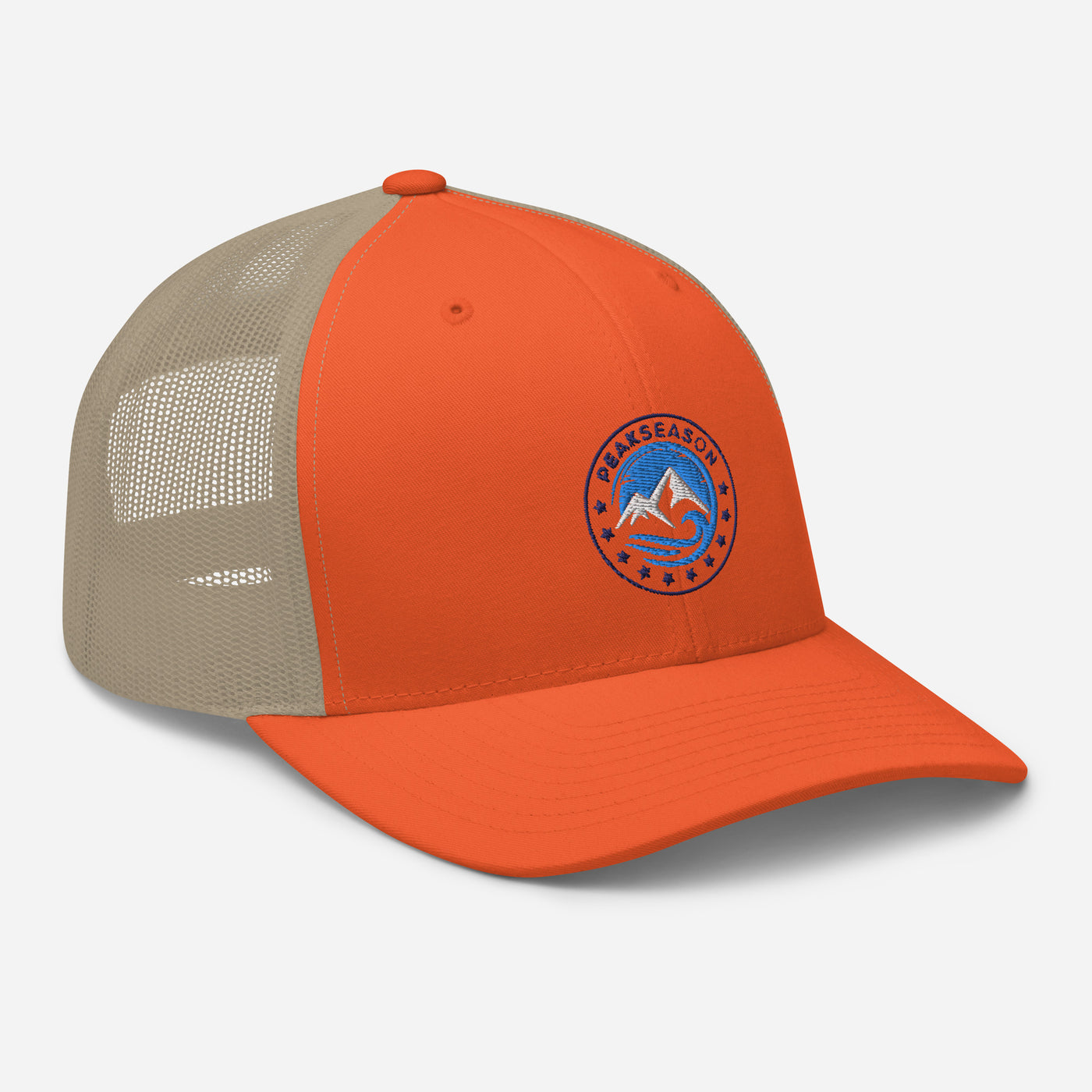 Orange Trucker Cap (PeakSeason Circle Logo)