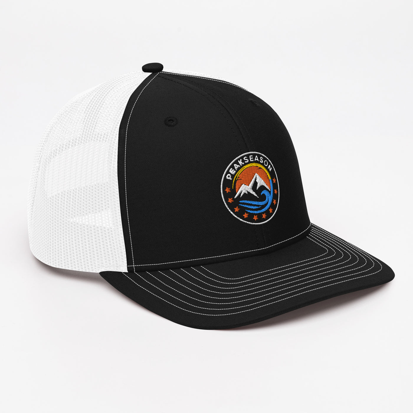 Black Trucker Cap (PeakSeason Circle Logo)