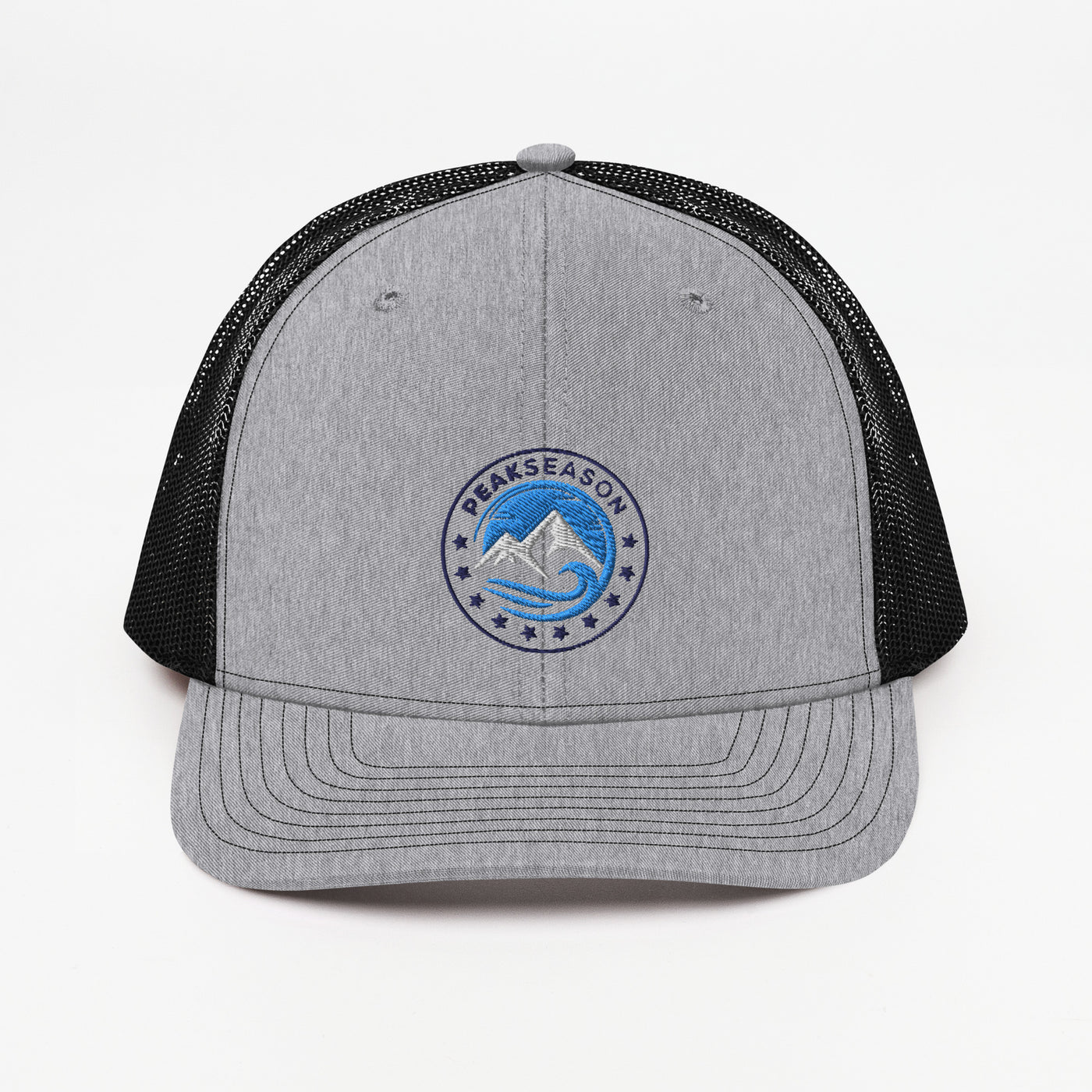 Grey Trucker Cap (PeakSeason Circle Logo)