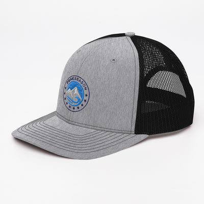 Grey Trucker Cap (PeakSeason Circle Logo)