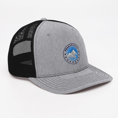 Grey Trucker Cap (PeakSeason Circle Logo)