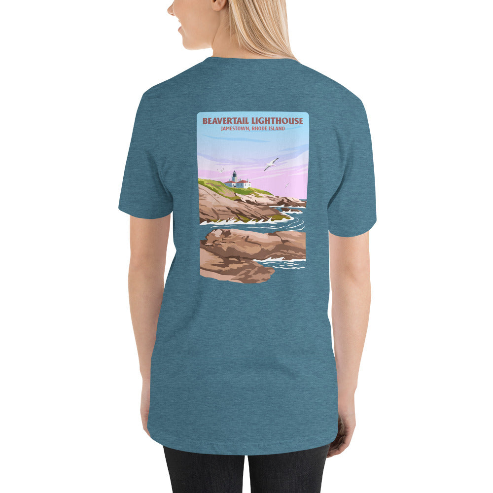 Womens t-shirt (Beavertail Lighthouse)