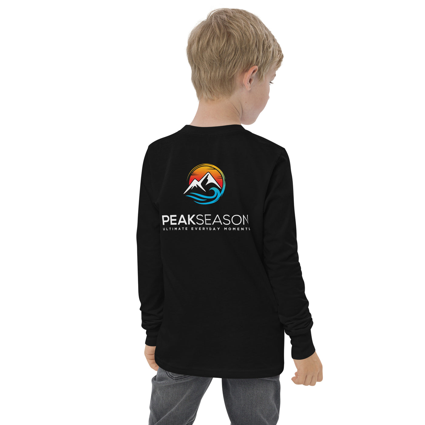 Youth Unisex long sleeve tee (PeaskSeason Logo)