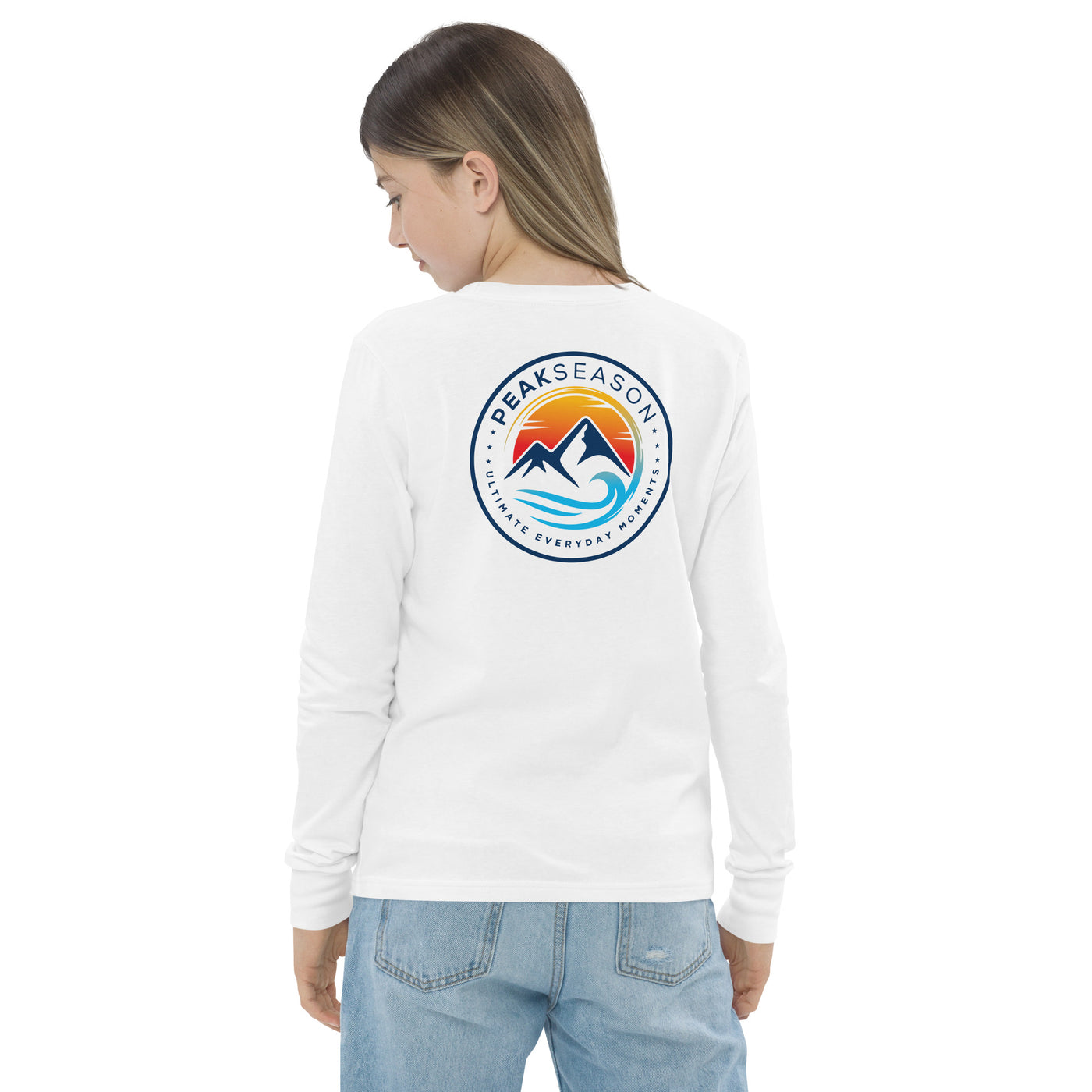 Youth Unisex long sleeve tee (PeakSeason Circle Logo)