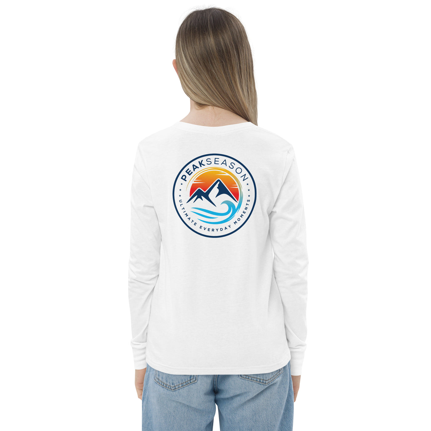 Youth Unisex long sleeve tee (PeakSeason Circle Logo)