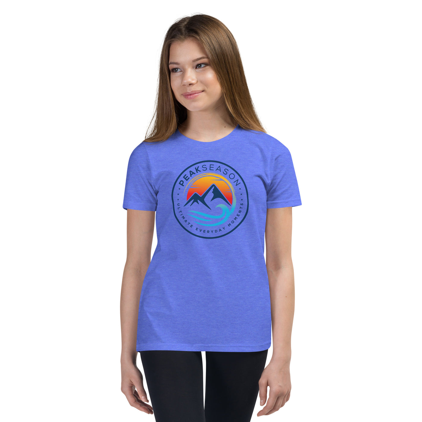 Girls Youth Short Sleeve T-Shirt (PeakSeason Circle Logo)