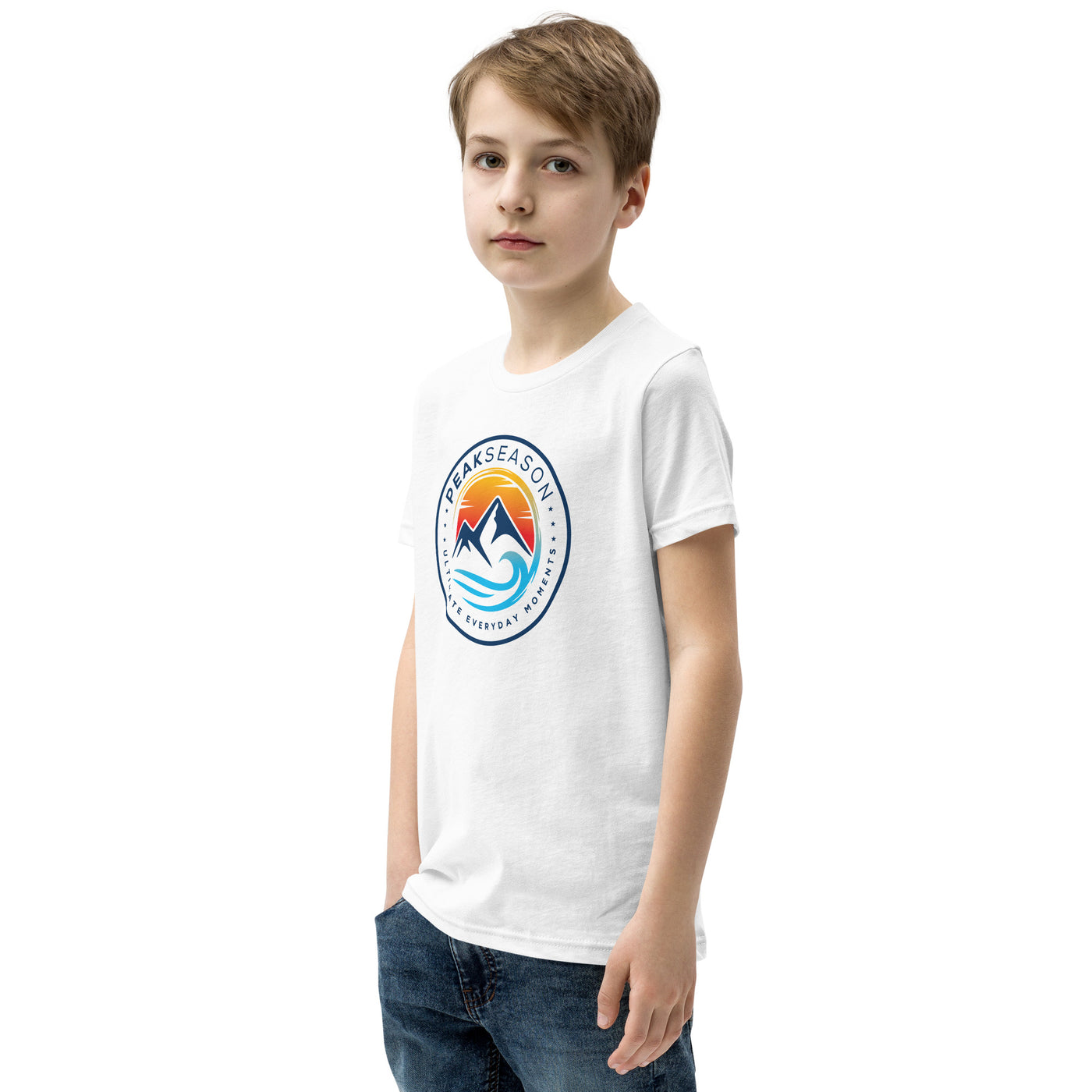 Boys Youth Short Sleeve T-Shirt (PeakSeason Circle Logo)